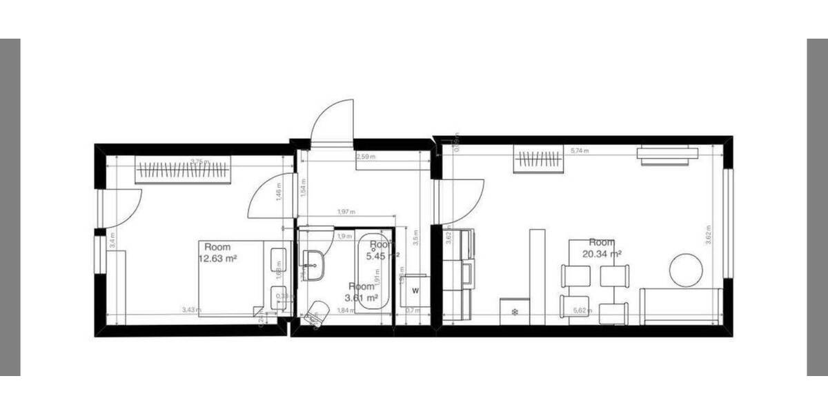Etagenwohnung Nürnberg Hummelstein - 2 Zimmer, 44 m&sup2;, 690&euro; | Angebot:25838062