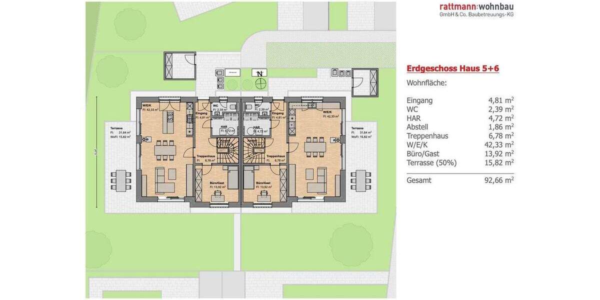 Doppelhaushälfte Herzogenaurach Steinbach - 6 Zimmer, 197 m&sup2;, 938.300&euro; | Angebot:25742500