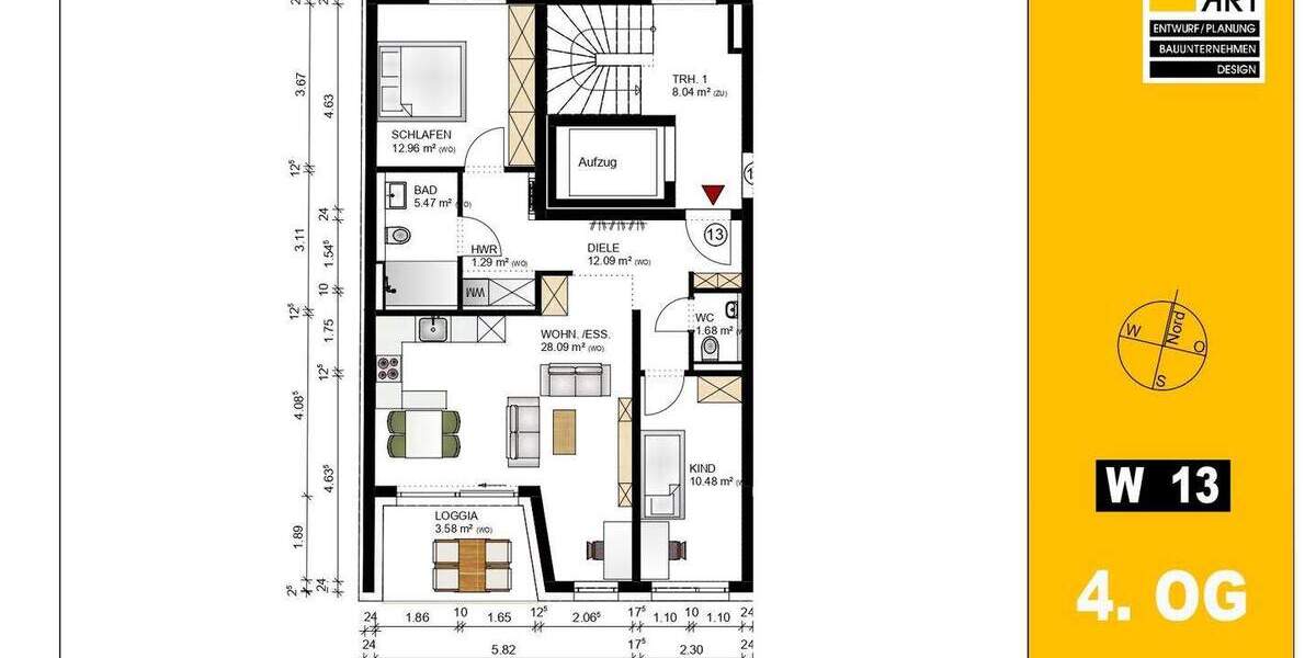 Etagenwohnung Fürth Südstadt - 3 Zimmer, 75 m&sup2;, 527.000&euro; | Angebot:25910776