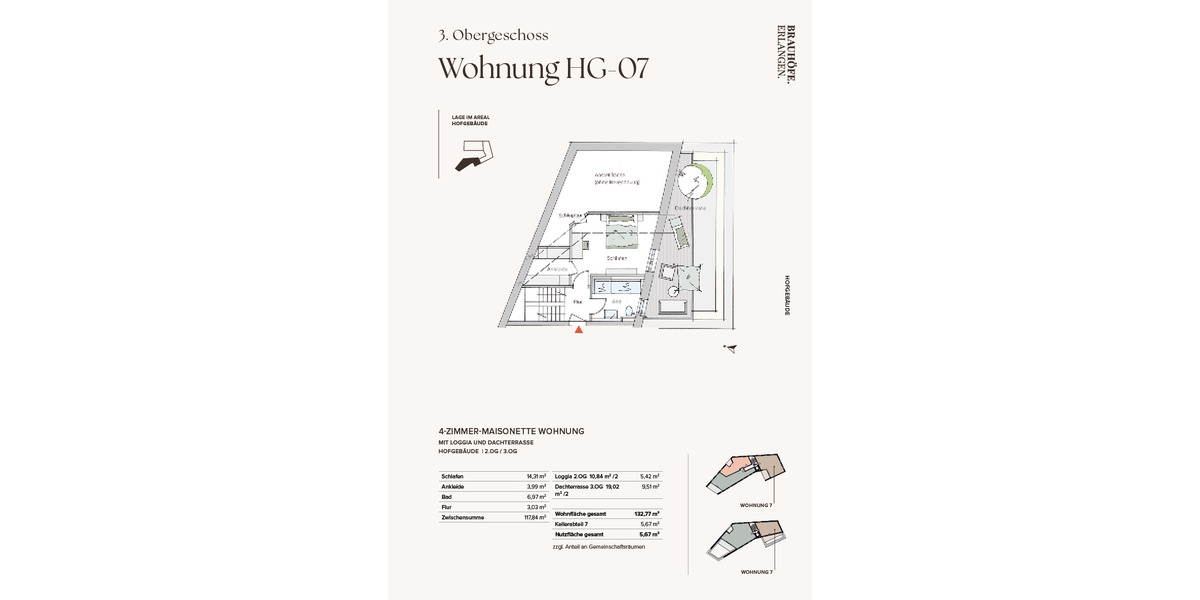 Etagenwohnung Erlangen Innenstadt - 4 Zimmer, 132 m&sup2;, 1.133.454&euro; | Angebot:25970615