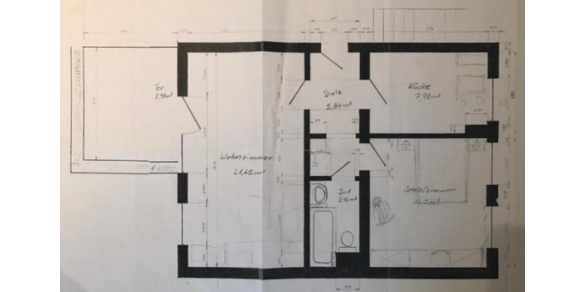 Etagenwohnung Nürnberg Hasenbuck - 2 Zimmer, 57 m&sup2;, 239.000&euro; | Angebot:27003439