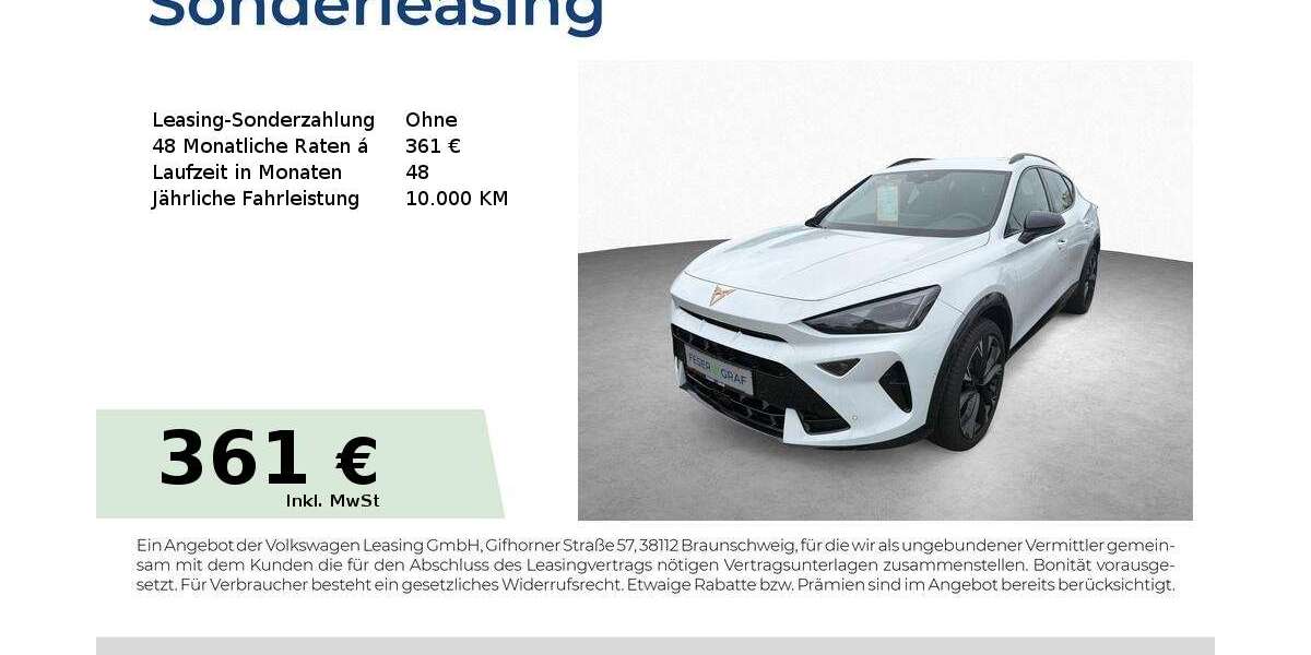 Cupra Formentor 2.221 km 46.680 &euro; Schwabach 91126