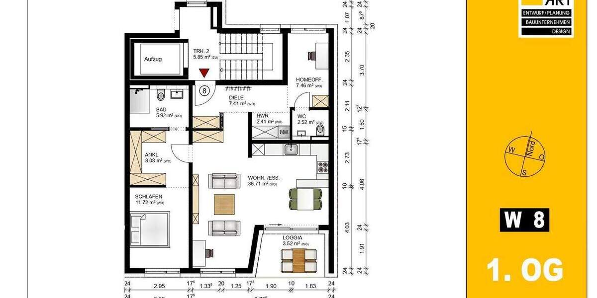 Etagenwohnung Fürth Südstadt - 3 Zimmer, 85 m&sup2;, 579.500&euro; | Angebot:25939449