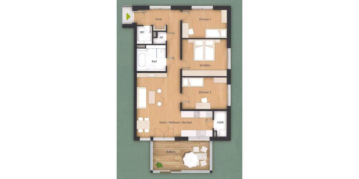 Etagenwohnung Zirndorf - 4 Zimmer, 98 m&sup2;, 538.000&euro; | Angebot:25744759