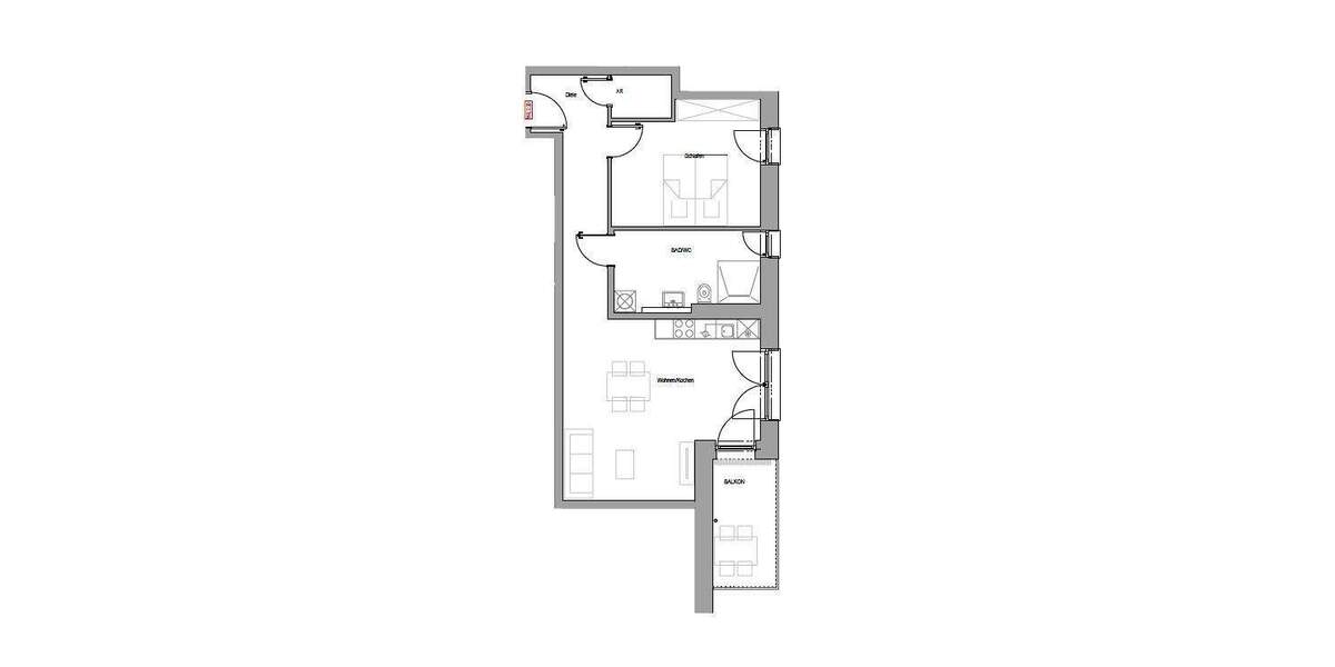 Etagenwohnung Nürnberg Schweinau - 2 Zimmer, 63 m&sup2;, 1.308&euro; | Angebot:25683955