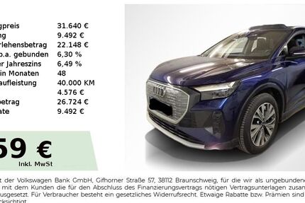 Audi Q4 e-tron 46.900 km 31.640 &euro; Höchstadt an der Aisch 91315
