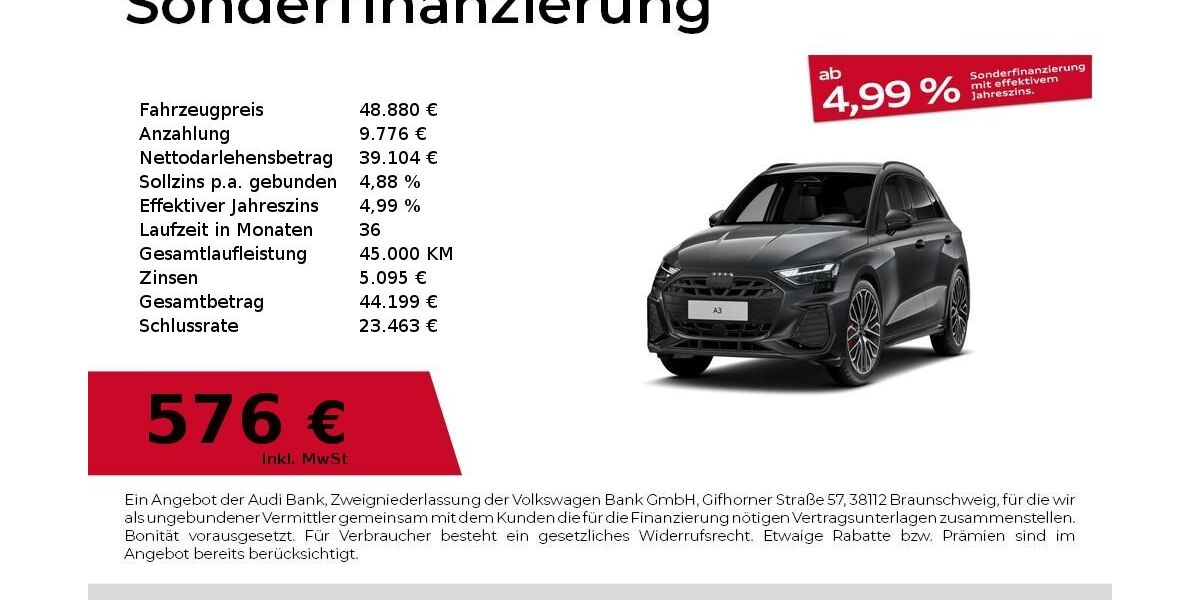 Audi A3 4.900 km 47.980 &euro; Fürth 90763