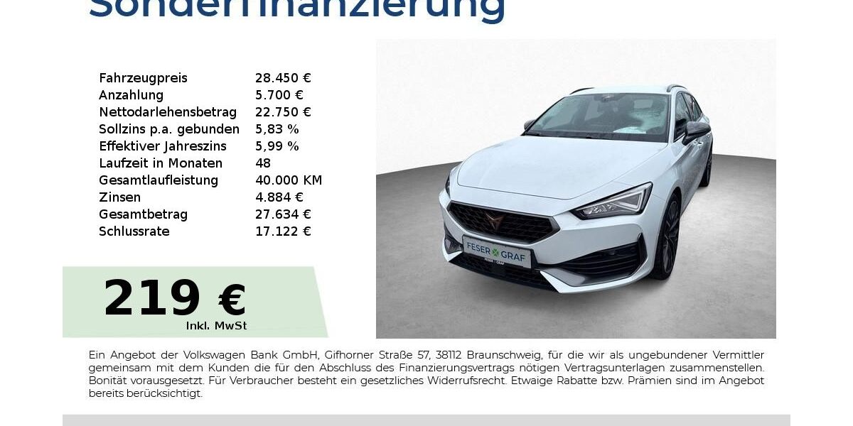 Cupra Leon 18.300 km 28.450 &euro; Schwabach 91126