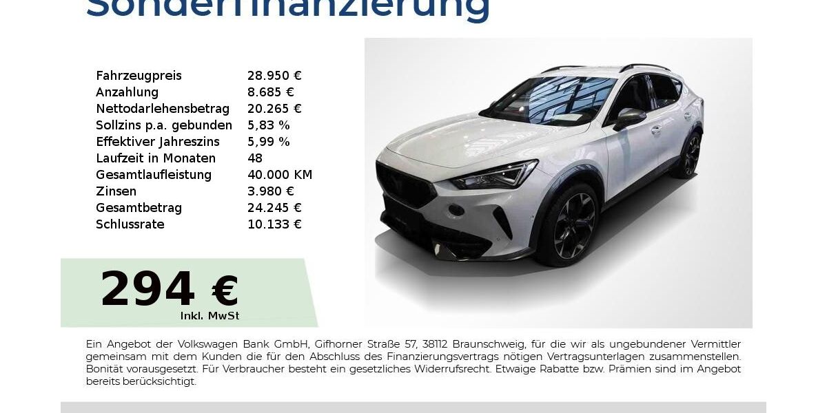 Cupra Formentor 26.850 km 28.950 &euro; Nürnberg 90431