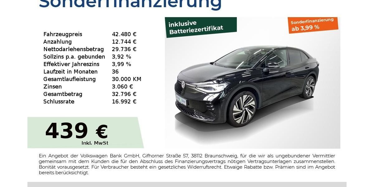 VW ID.5 33.275 km 42.290 &euro; Fürth 90763