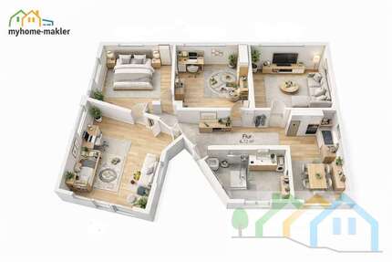 Wohnung Nürnberg Gleißhammer - 4 Zimmer, 77 m&sup2;, 249.900&euro; | Angebot:25935034