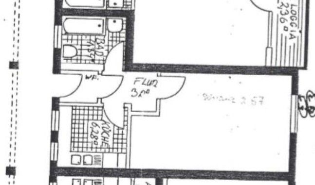 Provisionsfrei* Sanierte 1-Zimmer-Wohnung in Wöhrd, fußläufig Uni, TH, Rathenauplatz - Etagenwohnung Nürnberg Gärten bei Wöhrd | Angebot:24514611