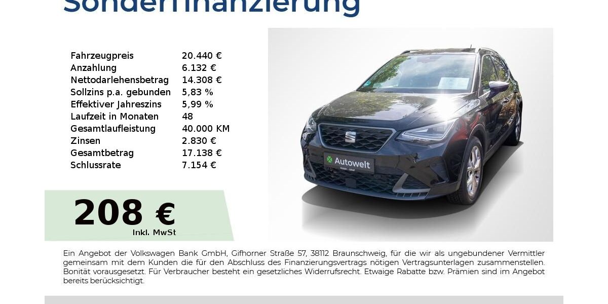 Seat Arona 51.250 km 20.440 &euro; Nürnberg 90431
