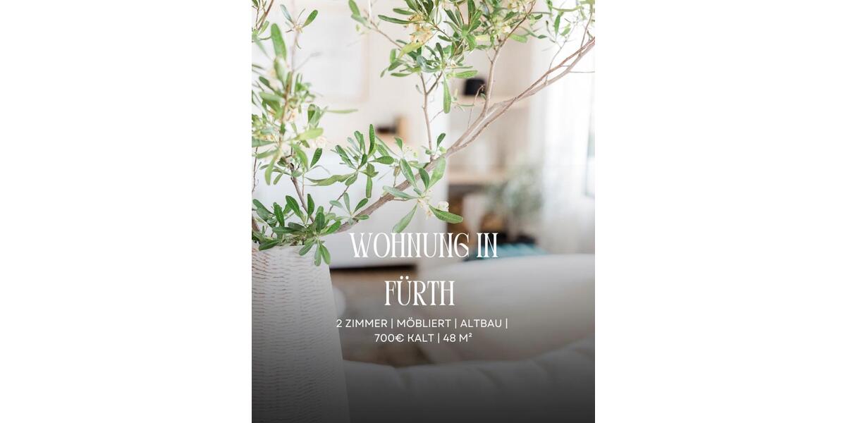 Etagenwohnung Fürth Altstadt - 2 Zimmer, 48 m&sup2;, 700&euro; | Angebot:25659003