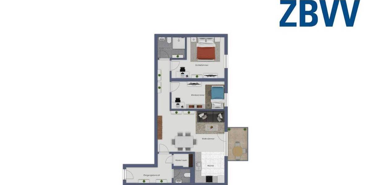 Etagenwohnung Nürnberg Schweinau - 3 Zimmer, 87 m&sup2;, 1.299&euro; | Angebot:26820529