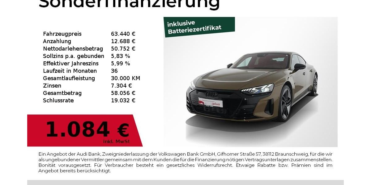 Audi RS e-tron GT 31.300 km 63.440 &euro; Nürnberg 90441