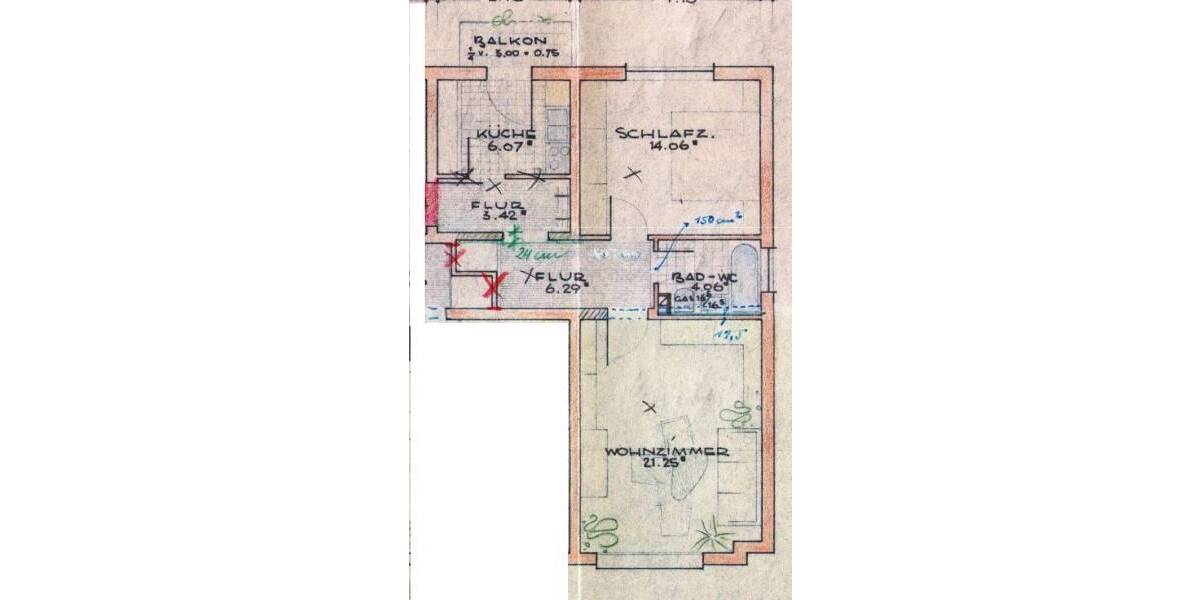 Etagenwohnung Nürnberg Maxfeld - 2 Zimmer, 56 m&sup2;, 680&euro; | Angebot:25957157