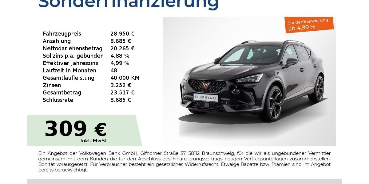 Cupra Formentor 48.350 km 28.440 &euro; Nürnberg 90441