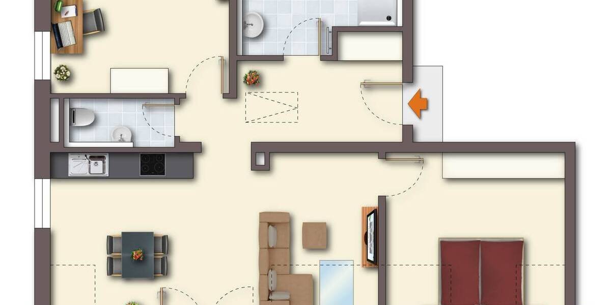 Etagenwohnung Nürnberg Fischbach - 3 Zimmer, 79 m&sup2;, 474.000&euro; | Angebot:25730982