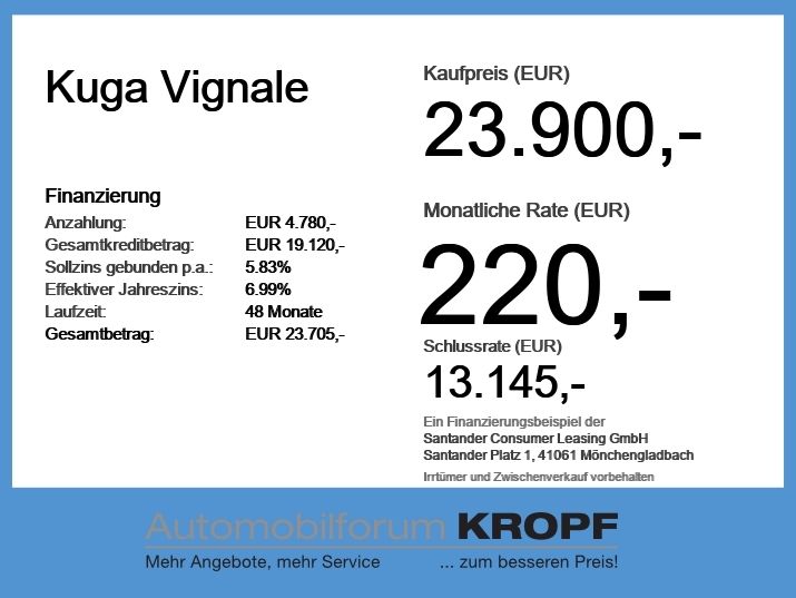 Ford Kuga 42.194 km 23.450 &euro; Nürnberg 90411