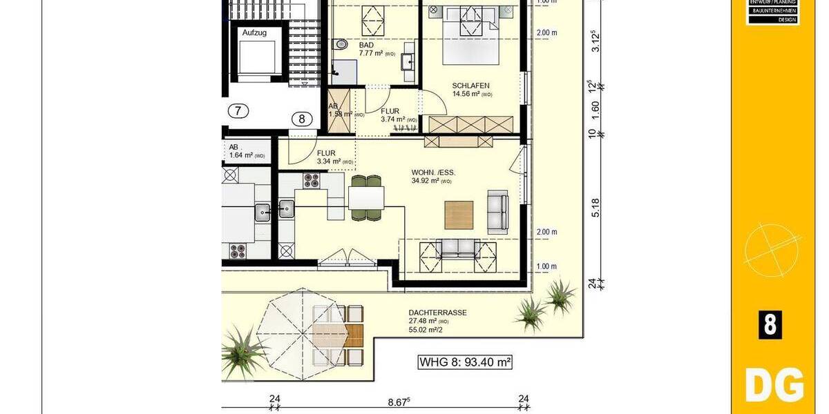 Etagenwohnung Nürnberg Großgründlach - 2 Zimmer, 93 m&sup2;, 644.460&euro; | Angebot:26016373