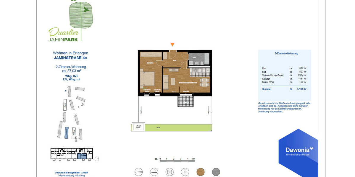 Etagenwohnung Erlangen Anger - 2 Zimmer, 57 m&sup2;, 980&euro; | Angebot:25733747