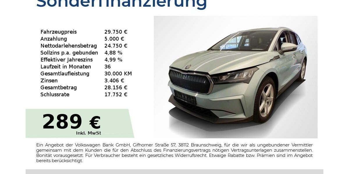 Skoda Enyaq 59.450 km 29.750 &euro; Lauf an der Pegnitz 91207