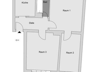 Wohnung Erlangen Buckenhofer Siedlung - 3 Zimmer, 60 m&sup2;, 614&euro; | Angebot:26834721