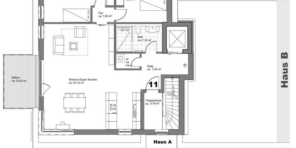 Etagenwohnung Fürth Südstadt - 3 Zimmer, 62 m&sup2;, 409.000&euro; | Angebot:26257637