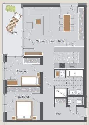 Etagenwohnung Nürnberg Moorenbrunn - 3 Zimmer, 93 m&sup2;, 1.350&euro; | Angebot:26657525
