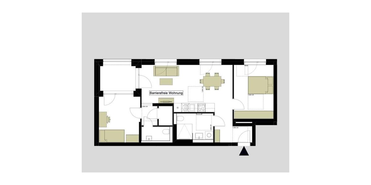 Etagenwohnung Nürnberg Gleißhammer - 3 Zimmer, 72 m&sup2;, 1.196&euro; | Angebot:26279407