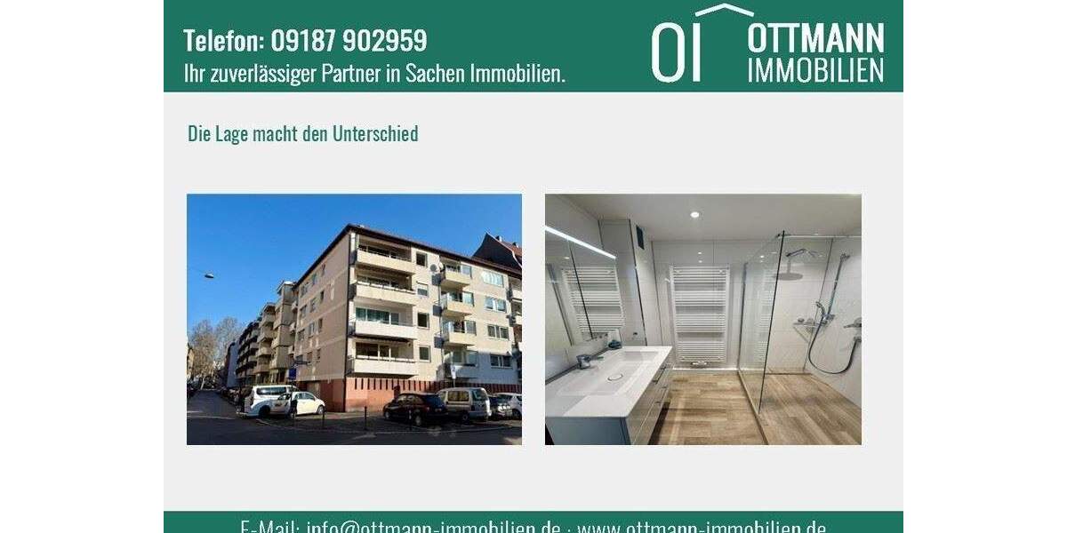 Etagenwohnung Nürnberg Gärten h d Veste - 3 Zimmer, 80 m&sup2;, 305.000&euro; | Angebot:25689605