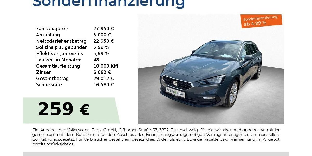 Seat Leon 3.900 km 27.950 &euro; Roth 91154