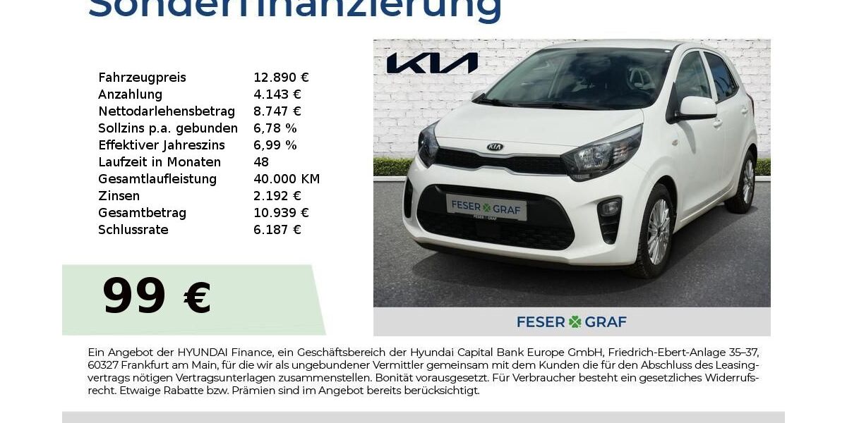 Kia Picanto 20.640 km 12.890 &euro; Roth 91154