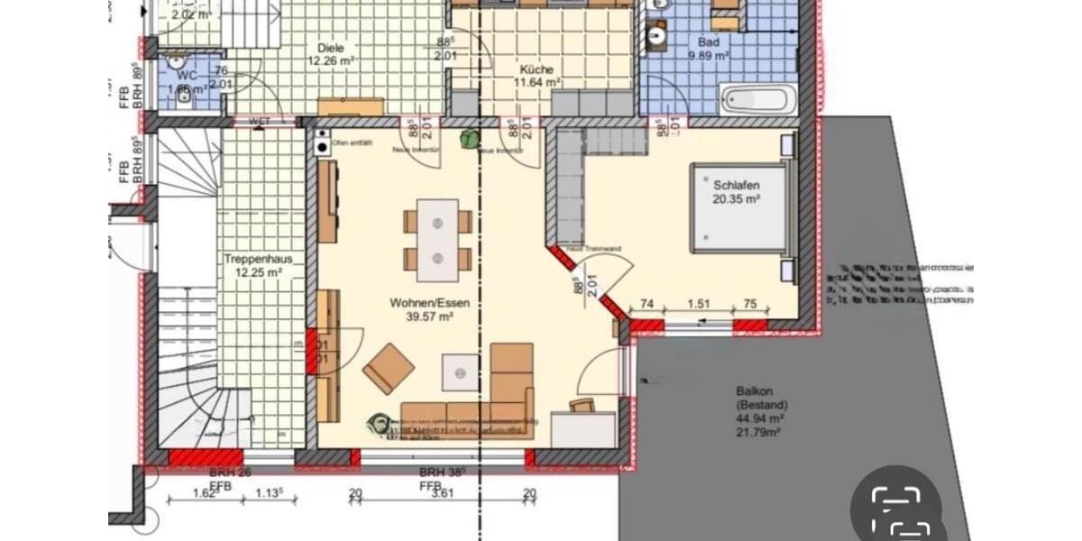 Erdgeschoßwohnung Windsbach - 2 Zimmer, 119 m&sup2;, 1.250&euro; | Angebot:25476087