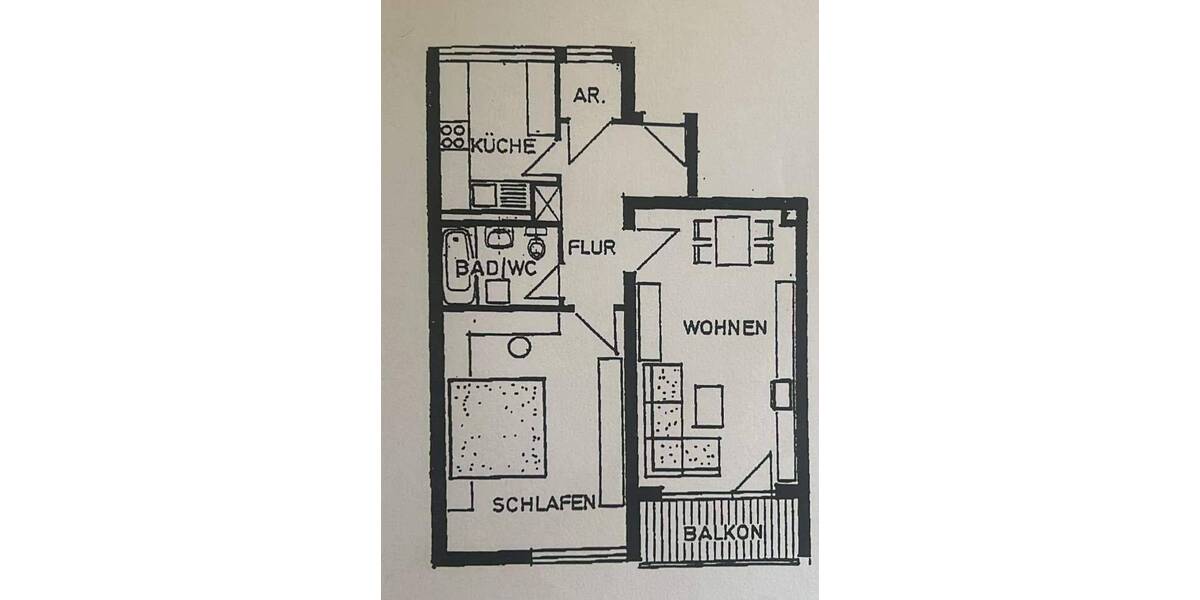 Etagenwohnung Nürnberg Neuröthenbach - 2 Zimmer, 62 m&sup2;, 189.000&euro; | Angebot:26826703