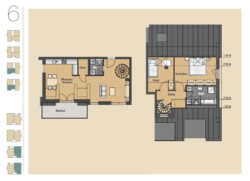 Maisonettenwohnung Nürnberg Gaismannshof - 3 Zimmer, 86 m&sup2;, 1.326&euro; | Angebot:26477238