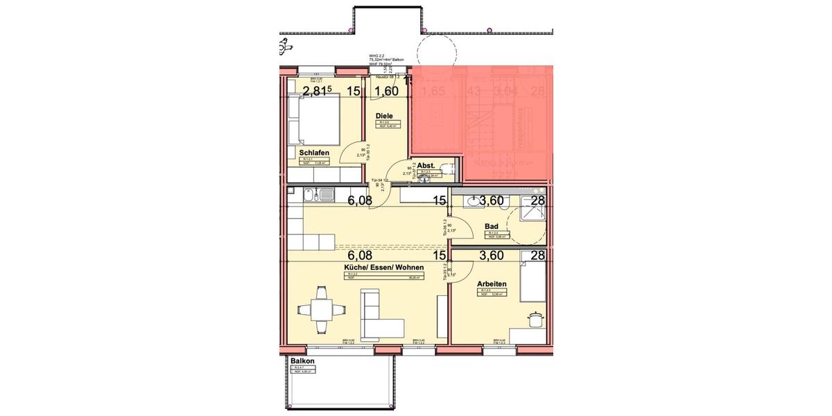 Etagenwohnung Erlangen Alterlangen - 3 Zimmer, 80 m&sup2;, 487.000&euro; | Angebot:23231856