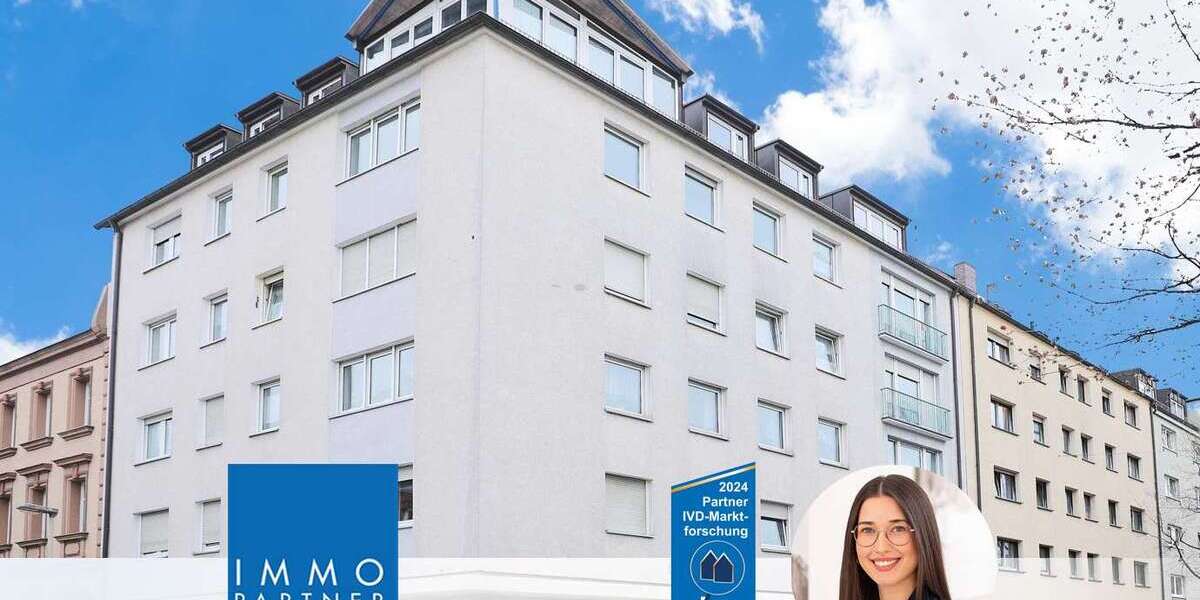 Etagenwohnung Nürnberg Sankt Leonhard - 1 Zimmer, 38 m&sup2;, 410&euro; | Angebot:25968375