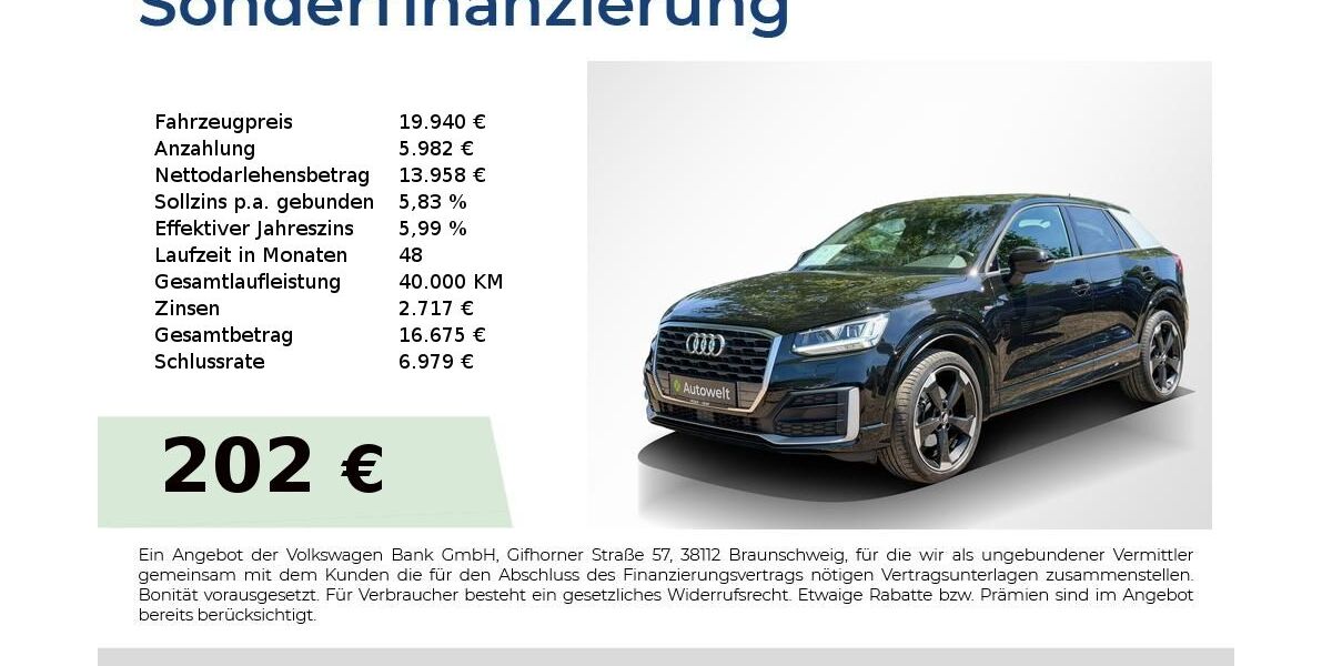 Audi Q2 44.150 km 19.940 &euro; Nürnberg 90431