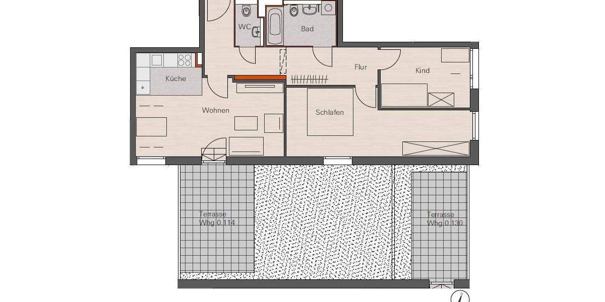 Etagenwohnung Nürnberg Gärten b Wöhrd - 3 Zimmer, 83 m&sup2;, 1.280&euro; | Angebot:25771199