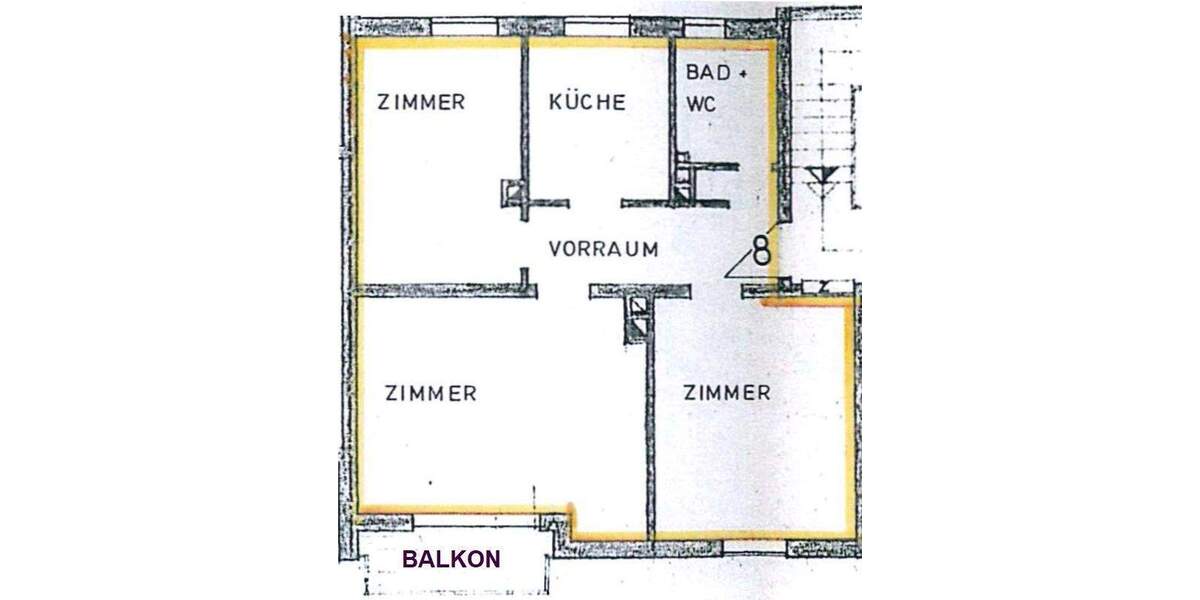 Etagenwohnung Nürnberg Gärten b Wöhrd - 3 Zimmer, 63 m&sup2;, 295.000&euro; | Angebot:25695046