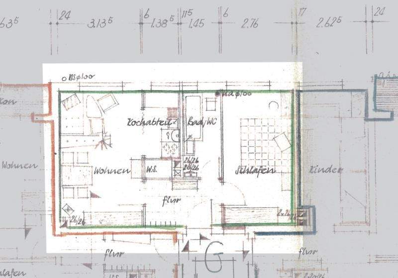 Etagenwohnung Fürth Eigenes Heim - 2 Zimmer, 43 m&sup2;, 155.000&euro; | Angebot:25734916