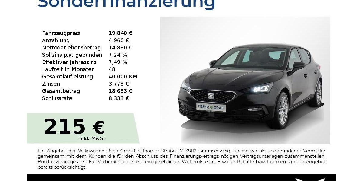 Seat Leon 6.950 km 19.830 &euro; Höchstadt an der Aisch 91315