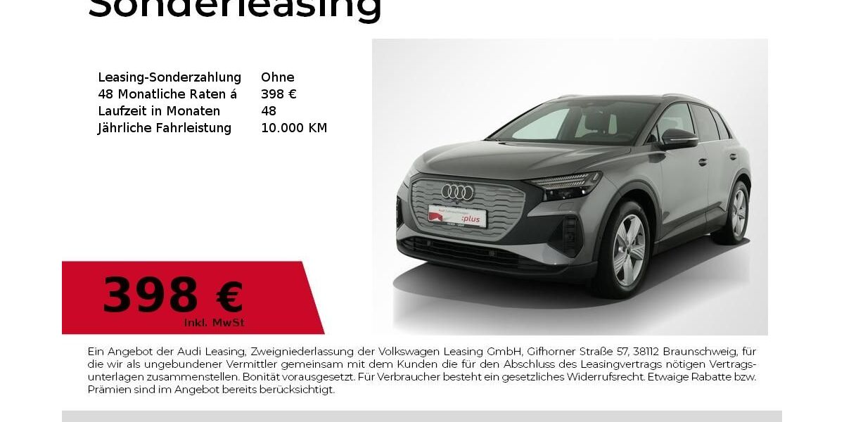 Audi Q4 e-tron 14.225 km 43.980 &euro; Nürnberg 90411