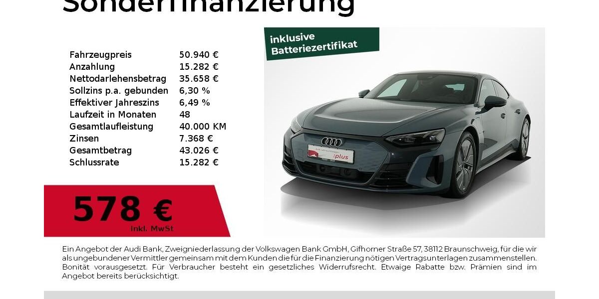 Audi e-tron GT 21.400 km 49.680 &euro; Nürnberg 90411