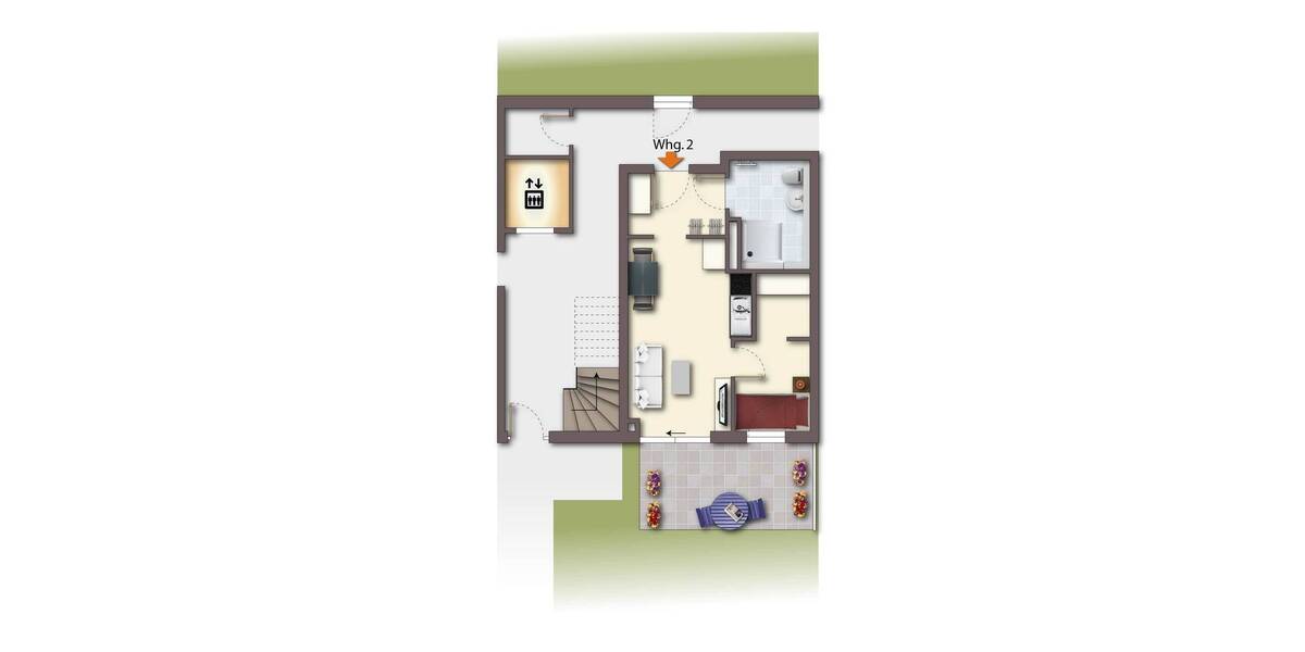 Etagenwohnung Erlangen Tennenlohe - 2 Zimmer, 42 m&sup2;, 287.500&euro; | Angebot:25668572
