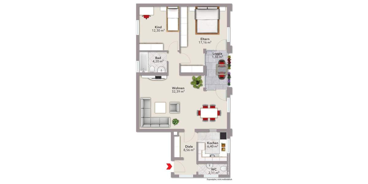 Etagenwohnung Fürth Innenstadt - 3 Zimmer, 82 m&sup2;, 229.000&euro; | Angebot:25797262