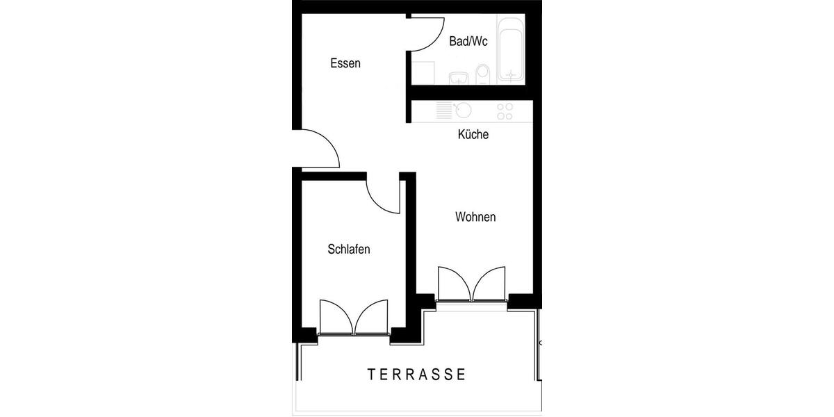 Terrassenwohnung Nürnberg Rabus - 2 Zimmer, 48 m&sup2;, 910&euro; | Angebot:25917280
