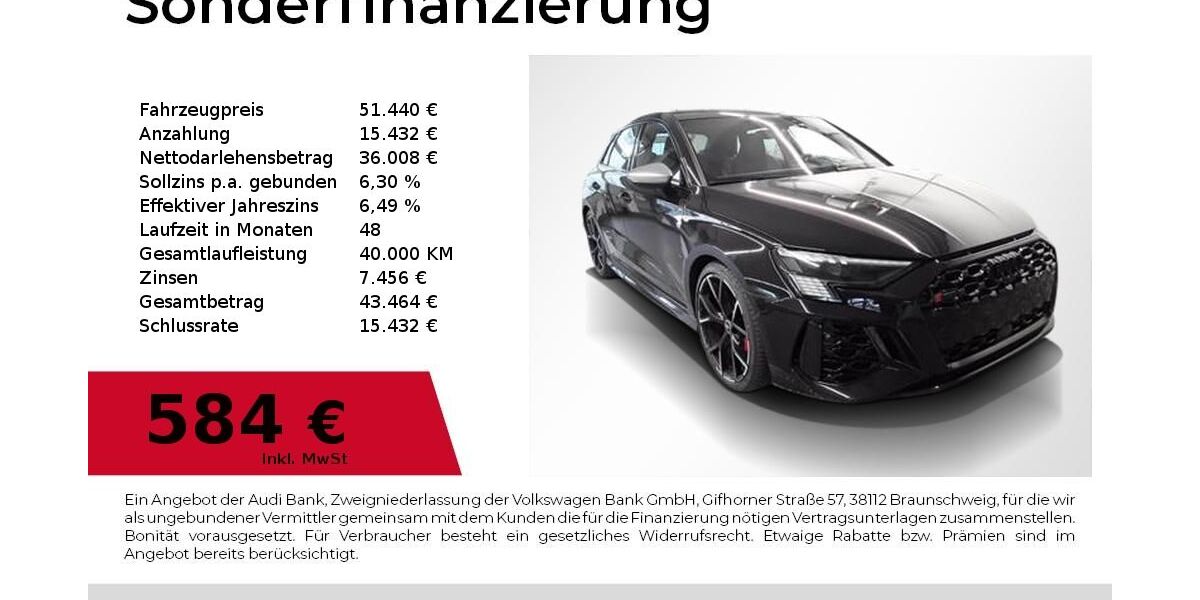Audi RS3 57.900 km 51.440 &euro; Nürnberg 90411